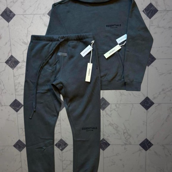 Other - Fear of God Essentials Stretch Limo/Black S Tracksuit Set NWT
